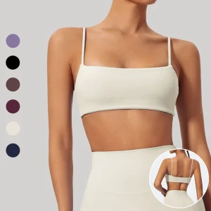 Quick Dry Spaghetti Strap Yoga Women’s Beautiful Back Sexy Naked Sports Bra Base Fitness Top