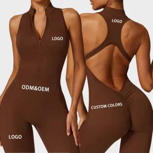 Quick-Drying Four-Way Stretch Breathable Women’s Sports Bodysuit One Piece Yoga Running Romper Tight Fitness Workout Jumpsuit