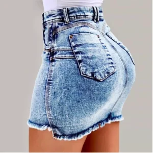 R30033S European and American Women’s Denim Skirts Sexy High Waist Denim Hip Skirt Woman Black Skirt 4 Colors 6 Sizes