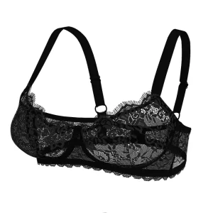 RTS Women’s Plus Size Sexy Lace & Embroidery Bra with Hollow Out Design Underwire Support Comfortable and Stylish