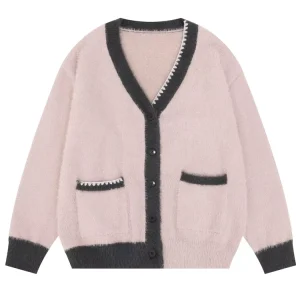 Rabbit Sweater Cardigan Women’s Long Sleeve Sweater