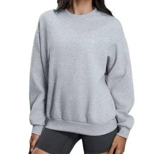 Ready to Ship Blank Plain 100% Cotton Winter Long Oversized High Quality Custom Luxury Women Pullover Sweatshirts