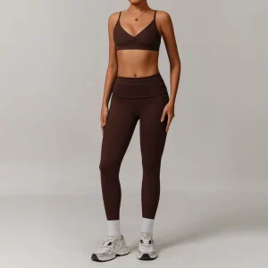 Recycled Plus Size Activewear Sport Bra Quick Dry Women’s Yoga Workout 2 Piece Set Four Way Stretch Breathable