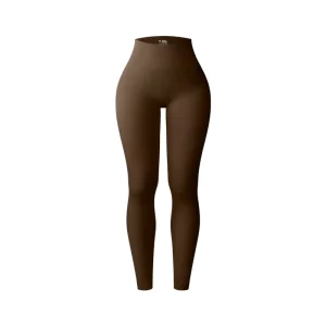 Ribbed High Elastic Leggings High Waist Butt Lifting Seamless Yoga Pants Quick Dry Breathable Cycling Fitness Trousers