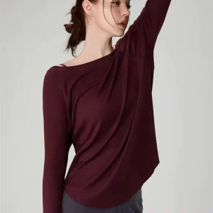 Ribbed Quick Dry Casual Style Fit Women’s Breathable Long Sleeve Top Yoga Gym Fitness T shirts
