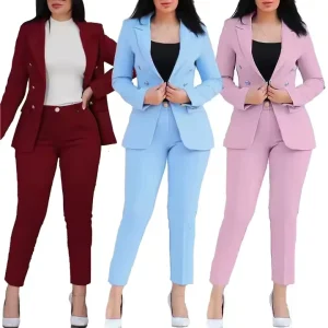 S 2XL New Trendy Fashion Business Suits for Women Fashion Formal Suit Slim Pants and Blazer Set Ladies Suits Office Wear Jacket