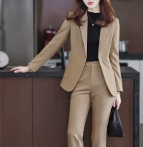 S-3XL Autumn Winter Women’s Long Sleeved Professional Suit Formal Pants Set Interview Sales Workwear