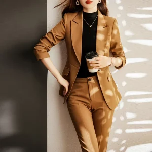 S 3XL New Arrival Women’S Single Formal Regular Fit Button Elegant Slim Business Suits Women Windbreaker Suits Professional