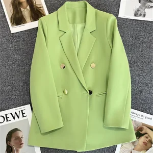 S 3XL Women’s Spring And Autumn Suit Solid Color Office Lady Small Top Coat Korean