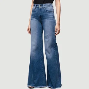 S 4XL Autumn and Winter Casual Women’s Jeans Slim Fit Flare Pants Washed Denim Pants