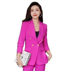S-4XL Small Suit Women’s Coat Formal Dress High End Professional Work Suit Suit+Pants
