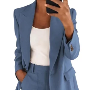 S 5XL Fall Ladies Office Blazers Formal Solid Color Woman Blazer Jacket Business Women’s Suits Plus Size Blazer Coat