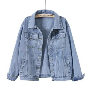 S-5XL Mezclilla Chaqueta Mujer Veste Femme Women Plus Size Jean Jacket Ladies Denim Coats Women’s Jackets