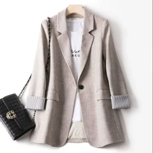 S 8XL Large Size Blazer Women’s Korean Spring Autumn Loose Casual Plus Size Coat Jacket