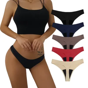 SHINBENE Period Underwear 4 Layers Moderate Absorbency Period Panties Feminine Care Sport for Women Sexy Adults Knitted Thongs