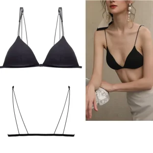 SHINBENE Sexy Women’s Soft Triangle Cup Bralette Plus Size Lingerie Closure Wireless Bra Underwear
