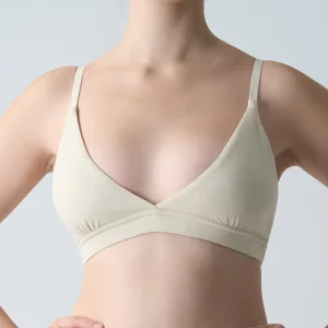 SK1233 Cotton Spandex Women’s Deep V Neck Bra Adjustable Shoulder Strap Triangle Sporty Bras Bralettes for Ladies Activewear