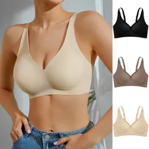 Seamless Ice Silk Wireless Sport Bra Women Comfortable Padded Halter Cup Breathable Soft Traceless Underwear Girls