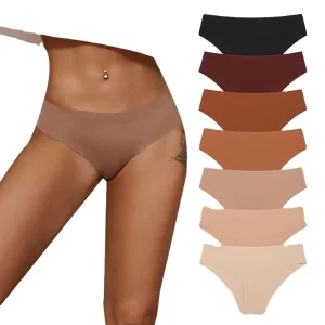 Seamless Invisible Female Underwear Comfortable Everyday Pantis Thong in 6 Sexy T Back Colors