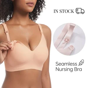 Seamless Nursing Bra Maternity Bra For Feeding Women Wireless One Hand Access Breastfeeding Bra Support Bralette