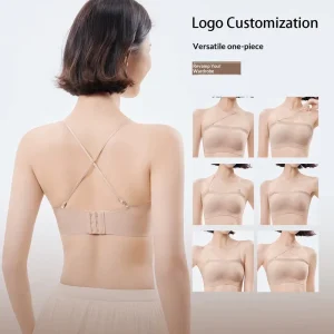 Seamless Strapless Bra Women Non slip Tube Top Invisible Bralette Cooling 10A Antimicrobial Multi way Underwear Lingerie