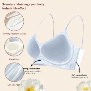 Seamless Wireless Bra Milk Skin Feel Silk-Like Fabric Spherical Water Droplet Cup Women’s Lingerie