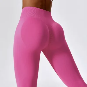 Seamless Women Yoga Leggings Cross High Waist Tights Running Sports Fitness Pants