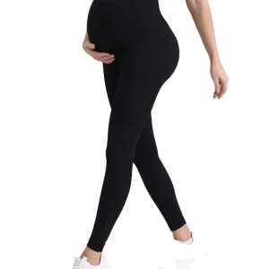 Seamless Women’s Maternity Leggings Over the Belly Pregnancy Yoga Pants Active Wear Workout Leggings