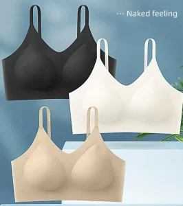 Seamless Women’s Sports Bra Nude Color Beautiful Back Design Wireless and Lifting Bra