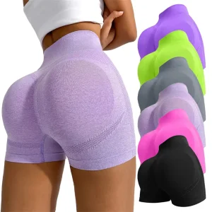 Seamless Workout Yoga Pants Lady Scrunch Butt Sports Shorts Fashion Women Quick Dry Push Up Gym Short Leggings