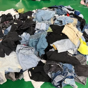 Second Hand Women High Rise Denim Jeans Used Short Jeans Bulk Fashion Shorts Vintage Mixed Export Supply
