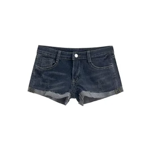 Sexy Denim Shorts Women’s Summer American Style Retro Low Waist Hot Slimming Ultra Short Boot Cut Skinny Pants