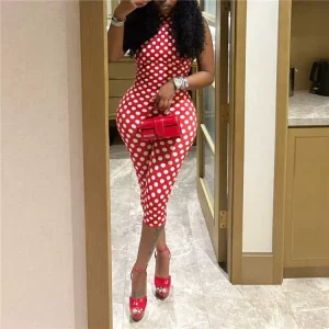 Sexy Dot Print Romper Women Backless Halter Fit Tight Stretch Summer Hipster Playsuits