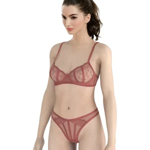 Sexy Lingerie Women Embroidery Underwear Bra and Brief Set