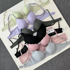 Sexy Lingerie Women’s Intimate Thin Underwire Bra Push Up Convertible Strap Back Closure Full Cup Solid