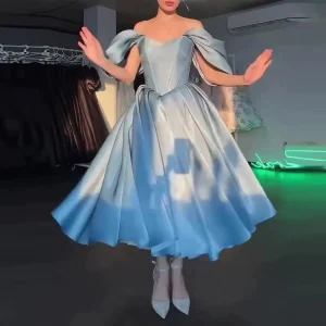 Sexy Off the Shoulder Slim Fit Summer Long Formal Dance Party Dresses Fashion Elegant Women’s Princess Evening Prom Dresses