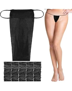 Sexy Thong Man Panties Black Breathable Disposable Tanning Wraps for Spa and Beauty Salons