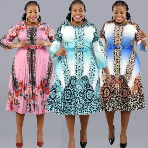 Size 44 52 Style Clothes Plus Size Office Ladies Casual Dresses