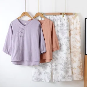 Skin-Friendly Casual Style Soft Cotton Comfort Meets Style Cotton Pajamas Women’s Sleepwear