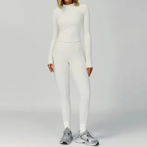 Slim Fit Yoga Suit Zipper Jacket Top+Mid Waist Leggins Sports Set Elastic Women Gym Active Yogawear Breathable Short
