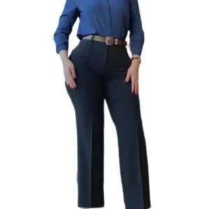 Slimming Figure Hugging Autumn Women’s Cute Fresh Sweet Style Patchwork Trousers High Waisted Skinny Fit Pants