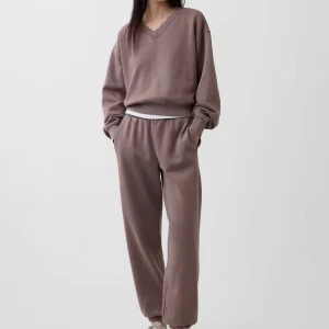 Soft Fleece Women’s Loungewear Bamboo Cotton Two Piece Lounge Set Long Sleeve Homewear for Women Sleepwear Pjs Set