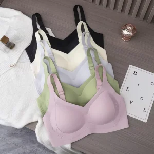 Soft-supported Seamless Underwear Bra with One Chest Without Steel Ring Gathers to Prevent Sagging Breathable and Comfortable