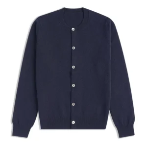Solid Color Casual 100% Wool Women’s Casual Round Neck Knitted Button Cardigan Wool Sweater