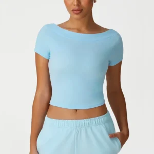 Solid Color T shirt Short Sleeve Women’s Fitness Clothing Sports Nude Positive Shoulder Running Yoga Wear Tops