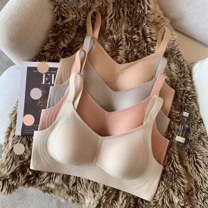 Solid Latex Anti sagging Plus Size Bonded Bra Custom Push Up Soft Thin Lingerie Women’s Wireless Seamless Underwear
