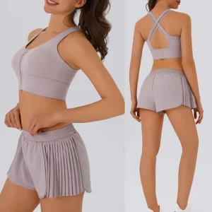 Spandex Sports Suit Ladies Scrunch Women’s Yoga Clothes Shorts Yoga Summer Set Yoga Shorts for Women 2 Piece
