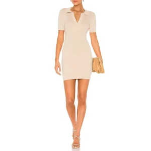 Sports Style Knit Tight POLO Women’s Dress