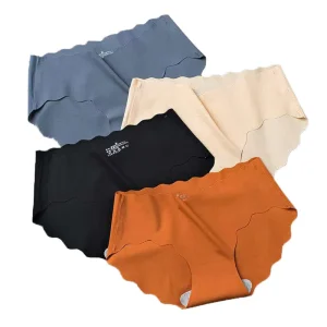 Sports Women’s Panties Seamless Briefs Mid Rise Underwear Female Soft Comfortable Silk Briefs Underpants Sexy Lingerie Panties