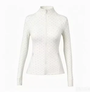 Spring Leopard Print Slim Fit Jacket Made of Fast Drying Fabric Nude Top for Women’s Outdoor Running and Yoga Wear